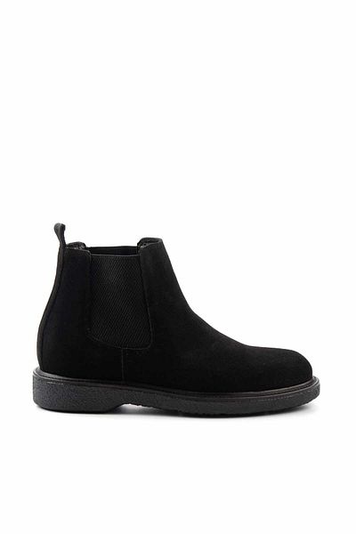 Bambi Μαύρο Suede Γνήσιο Δερμάτινο Ανδρικές Μπότες & Μποτάκια E02310111102