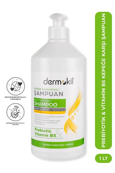 Dermokil 1 L Prebiotic and Vitamin B5 Anti-Dandruff Shampoo