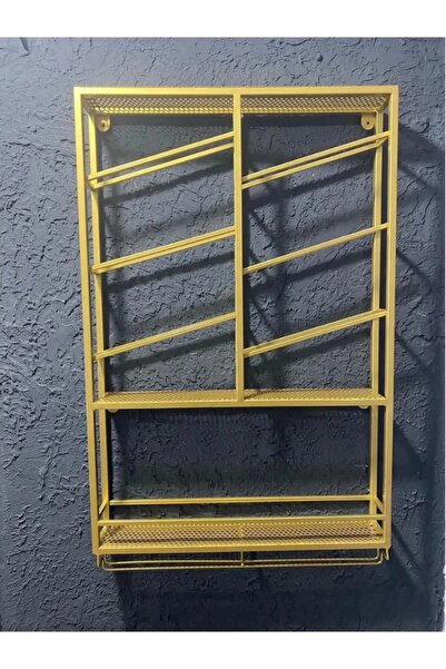 MERZANA Metal Şaraplık Ve Kadehlik, Modern Metal Raf, Mutfak Rafı