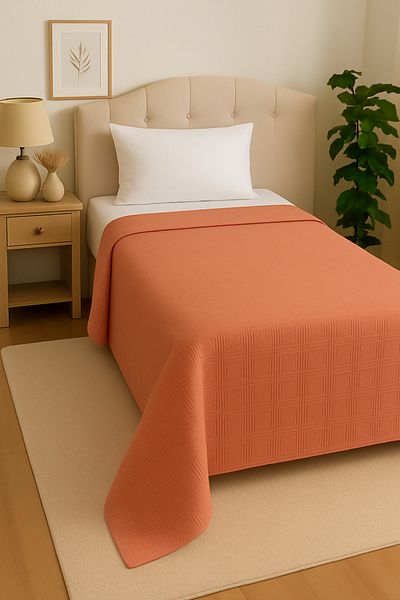 ERFAHOME Checkerboard Pattern Cotton Single Duvet Cover and Bedspread -yavruağzı