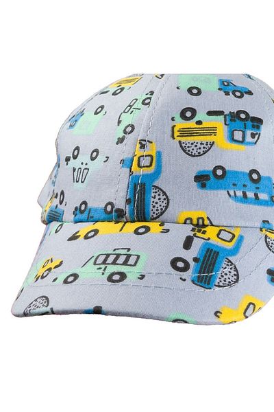 Kardelen Butik Denizli 100% Cotton Printed Baby Boy Hat (0-18 Months) (Size 44-46 cm)