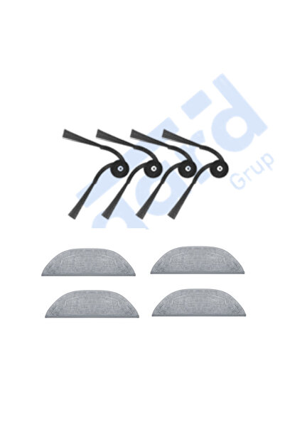 Asgard Grup Roborock Saros 10 compatibil cu 4 perii laterale 4 mopuri