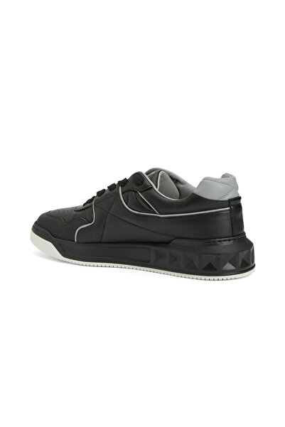 Valentino Garavani One Stud Siyah Erkek Deri Sneaker 5Y2S0E71