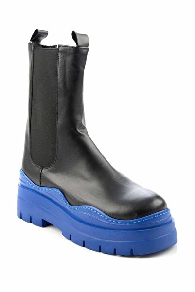 Bambi Siyah Saks Kadın Bot & Bootie K02828193509