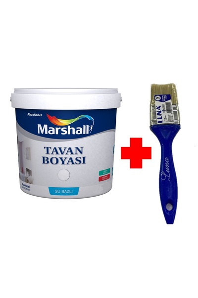 Marshall Tavan Boyası Beyaz 3,5 Kg Luna Kestirme Fırça No:2 Hediyeli