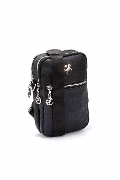 Bambi Μαύρη γυναικεία τσάντα Messenger C06607129709