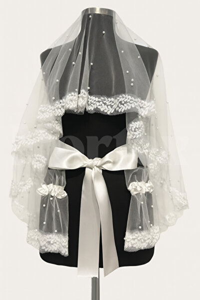 Mortex Beyaz İncili Sarmaşık Vıp Gelin Seti – Kına Gecesi, Düğün, Nikah İçin ...