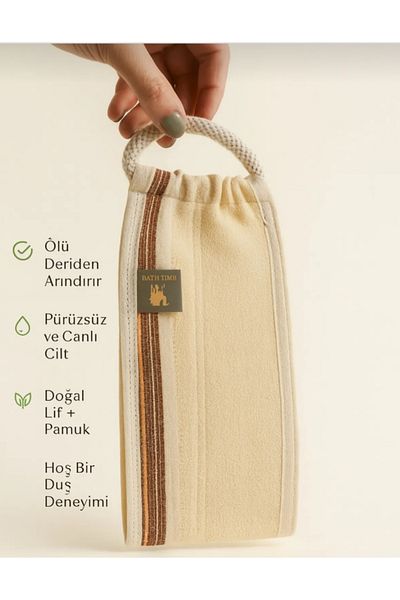Sabuncu Hacı Long Bath Back Scrub.Peeling Purpose 100% Flush Silk Scrub for Baya and
