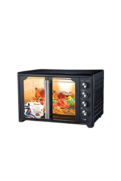 Generic 60l Electric Oven With Rotisserie, Convection, Lamp, 2800w, Timer, Tempered Glass Door