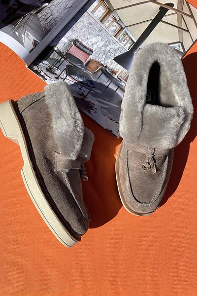 Bambi Γυναικείες μπότες από γνήσιο δέρμα Mink Suede - Bootie K02274320002