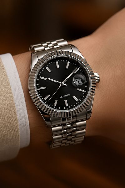 S.POLO New Season Silver Color Steel Cord Men's Wristwatch with Bracelet Gift Fathers' Day Gift