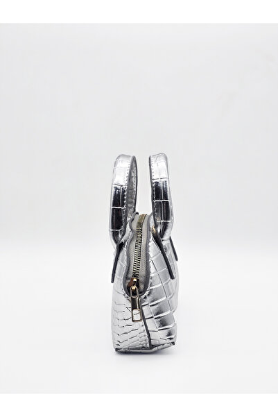 KOÇAK ÇANTA Women's Crocodile Leather Look Mini Crossbody Hand and Shoulder Bag