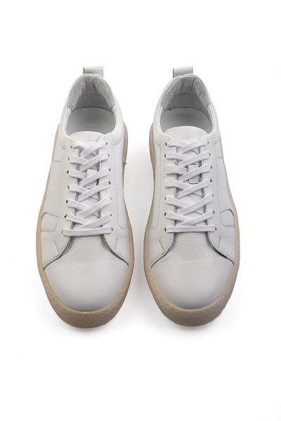 Bambi Λευκό Δερμάτινο Ανδρικό Sneaker E01442500643