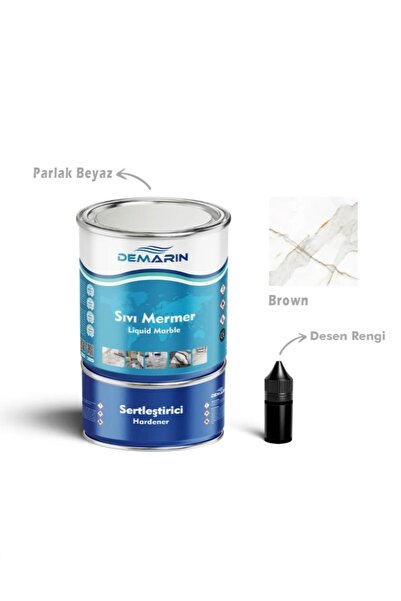 Demarin Çift Bileşenli Solventsiz Sıvı Mermer Liquid Marble (TEZGAH, ZEMİN BO...
