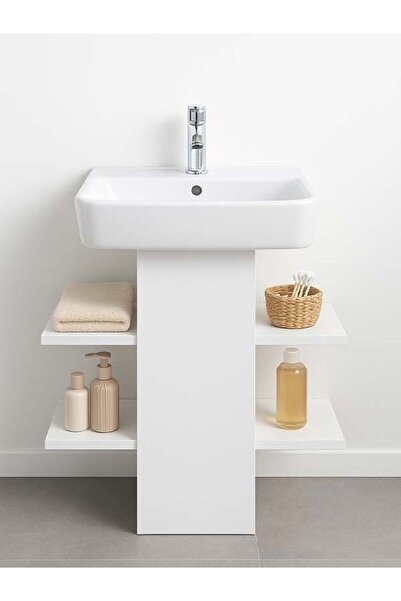 Bladimo Lavabo Altı Dolap, Banyo Düzenleyici Raf, Banyo Dolabı Beyaz