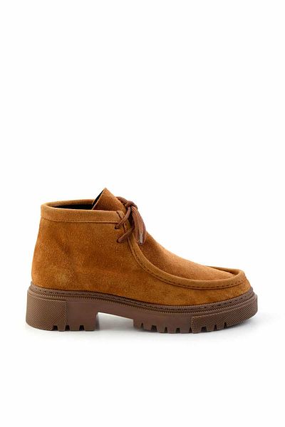 Bambi Γυναικείες μπότες & μποτάκια Camel Suede Γνήσιο δέρμα K02041200502