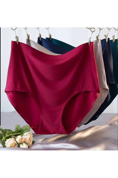 İmpavido 5-Pack High Waist Basic Laser Cut Bikini Panties Panties Pack of 5 Colors Black and White