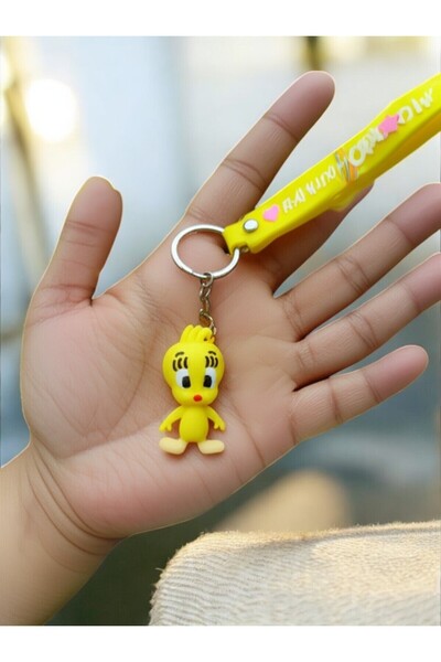 GLOW LUXE 3D Tweety Silicone Keychain and Bag Accessory