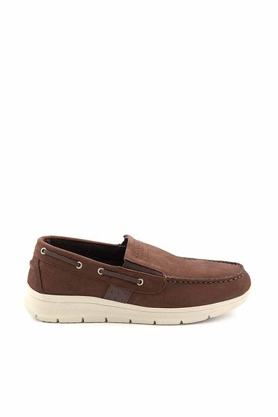 Bambi Brown Leather Men's Casual Shoes E01728373301