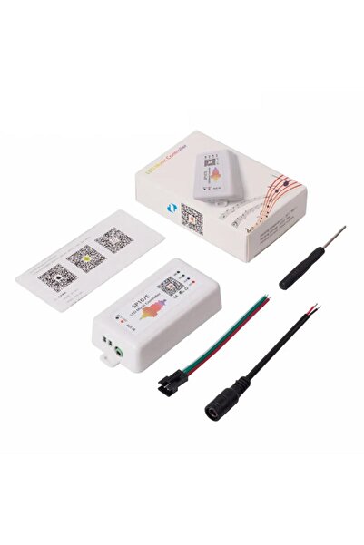 ELEKTRONİKALED - Sp107e Ws2812b Adreslenebilir Piksel Şerit Led Bluetooth Bağlantılı Kontrol Cihazı