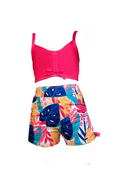 Tides Girl's Swimsuit Set with Shorts