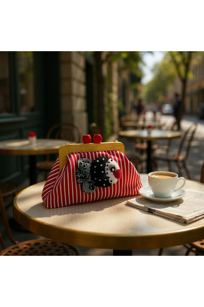 ozdesendesign Ahşap Burslu El Çantası /Çapraz Çanta