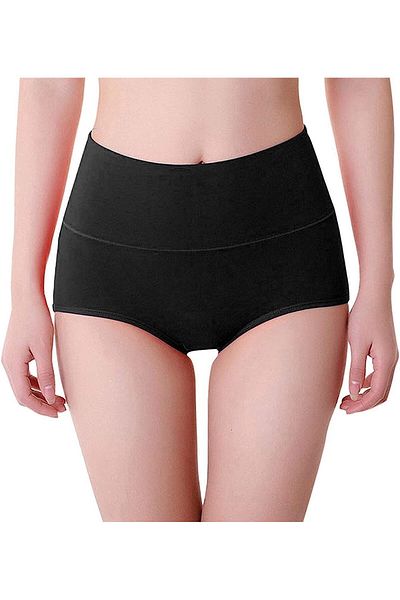 Glamroot Women's Cotton High Waist Full Coverage Tummy Control Panty, Size XXL