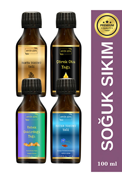 Antik Şifa Bamya Tohumu Yağı, Kabak Çekirdeği Yağı, çörek otu yağı, Keten Toh...
