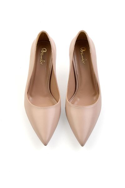Bambi Beige Women's Classic Heeled Shoes K 01209075209
