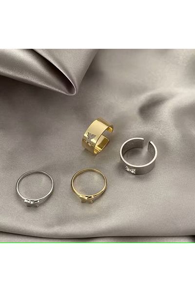 Nice For You Butterfly Patterned Adjustable Ring