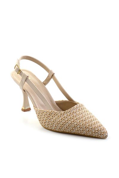 Bambi Beige Women's Classic Heeled Shoes K01823123418