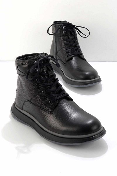 Bambi Black Floater Γνήσιο Δερμάτινο Ανδρικές Μπότες & Μποτάκια E02381065140