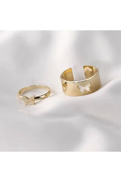 Nice For You Butterfly Patterned Adjustable Ring