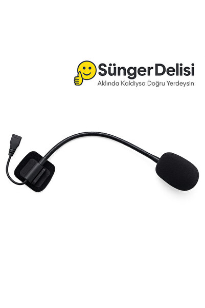 NO BRAND 1 ADET MİKROFON KASK İNTERCOM YAKA SÜNGERİ