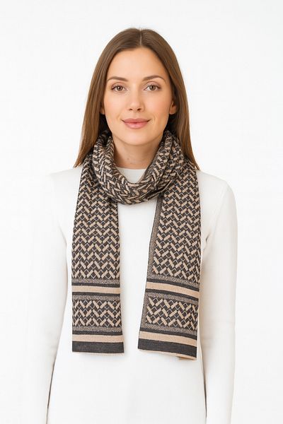 Sebir Moda Ethnic Patterned Knitwear Scarf