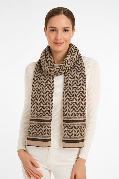 Sebir Moda Ethnic Patterned Knitwear Scarf