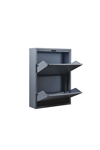 Evessan 2'li Metal Ayakkabılık Antrasit