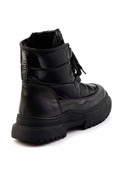 Bambi Parlak Siyah Kadın Bot & Bootie K02586231285