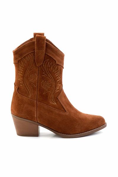 Bambi Tan Suede Γνήσιο δέρμα Γυναικείες Μπότες & Μποτάκια K02586888902