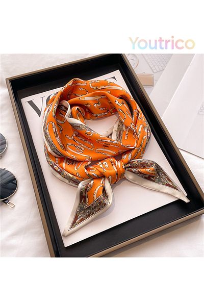 Youtrico Long silk scarves,Headbands,Artistic digital patterns,147cm