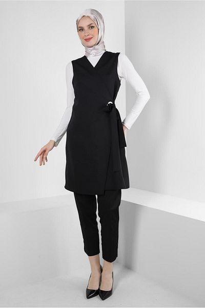 Alvina Belted Wrap Vest 43875