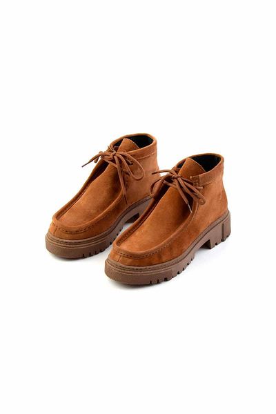 Bambi Tan Suede Γνήσιο δέρμα Γυναικείες Μπότες & Μποτάκια K02041200502