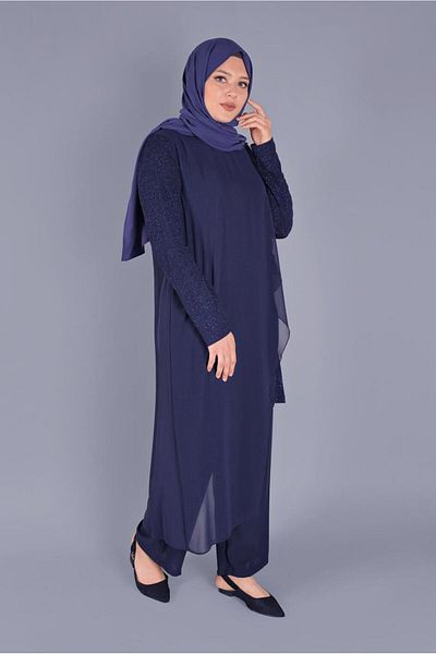 Alvina Stone Detailed Glitter Tunic - Flounce 40859