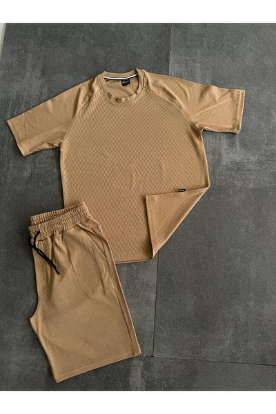 atlanticsport Solid Color Tshirt & Shorts Side Pocket Drawcord Adjustable Sweat Wicking Seasonal Suit