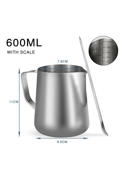 choice2 600ml With Art Pen Coffee Milk Frothing Jug Stainless Steel Milk Frot...