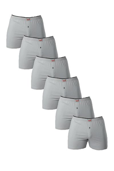 Hmd 305 6 τμχ Γκρι ανδρικό σλιπ μπόξερ - Lycra και λεπτομέρεια με κουμπιά