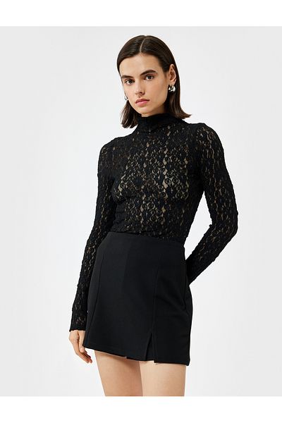 Koton Crepe Scuba Fabric Mini Shorts Skirt