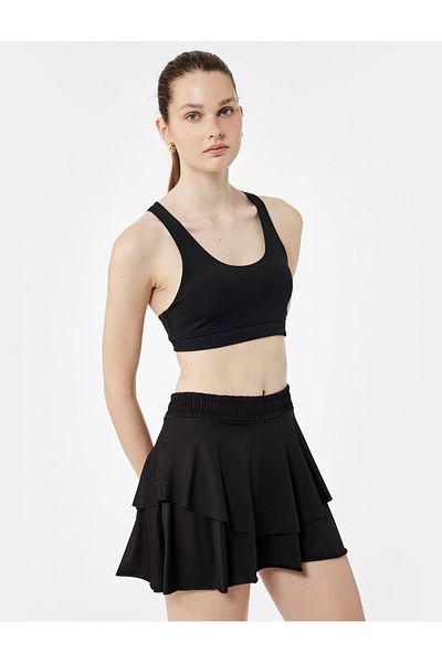 Koton Fusta mini pantaloni scurți sport cu volan în straturi