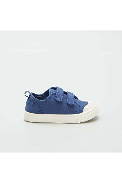 KIABI Canvas hook and loop trainers BLUE