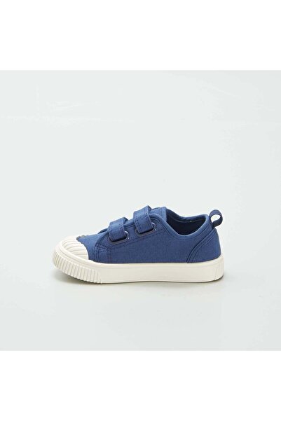 KIABI Canvas hook and loop trainers BLUE